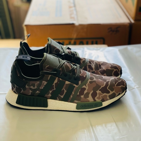 Adidas nmd_r1 camo green new in original box